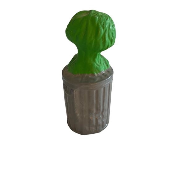 1980s Hand Painted Sesame Street Oscar the Grouch Ceramic 5 Inch Figurine - Picture 6 of 9